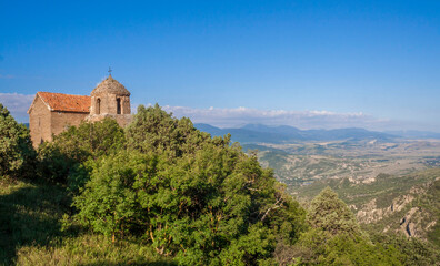 Fototapeta na wymiar Orthodox church and beautiful landscape view