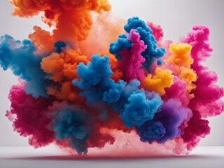 Abstract colorful background about smoke bomb