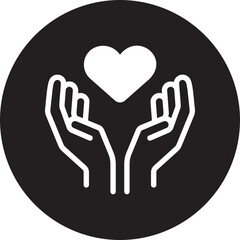 Obraz premium kindness glyph icon