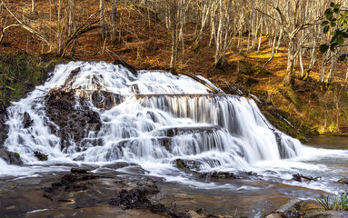 Beautiful waterfall dokuzak in strandja mountain