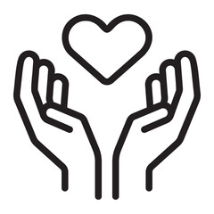 Obraz premium kindness line icon