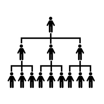 stick figure vector illustration with chart treestick figure vector illustration with chart tree