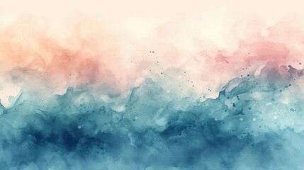 Fototapeta premium Delicate watercolor strokes in pastel hues, resembling a serene spa atmosphere