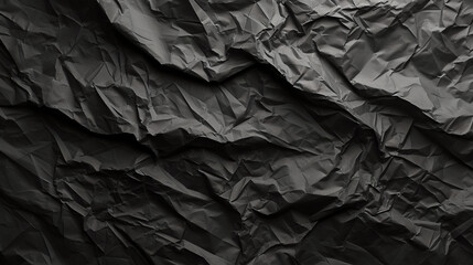 black wrinkled paper
