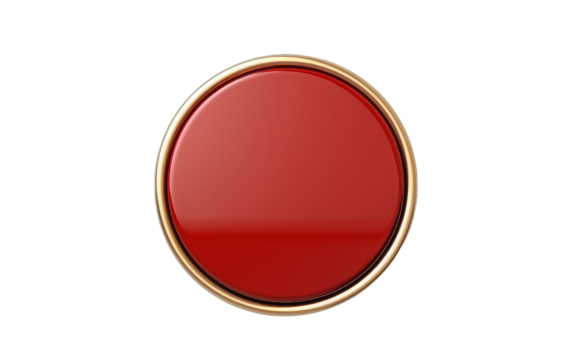Practicality with the Modern Allure of a Blank Red Badge on a White or Clear Surface PNG Transparent Background.