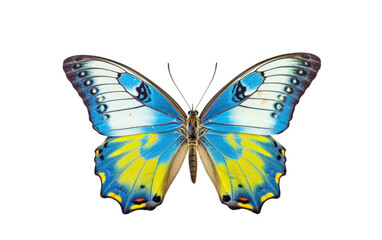 Fototapeta na wymiar Modern Aesthetics and Gentle Butterfly of Different Colors on a White or Clear Surface PNG Transparent Background.