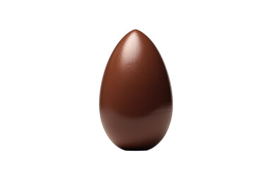 Chocolate Easter Egg, a Tempting Treasure to Satisfy Sweet Cravings on a White or Clear Surface PNG Transparent Background.