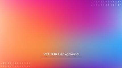 Smooth and blurry colorful gradient mesh background. Modern bright rainbow colors. Easy editable soft colored vector banner template. Premium quality