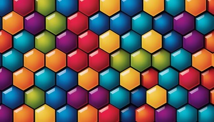 Hexagon Pattern: A Simple and Colorful Background Design
