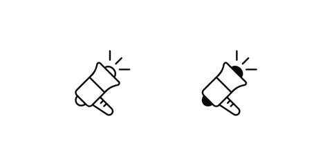 mega phone icon with white background vector stock illustration