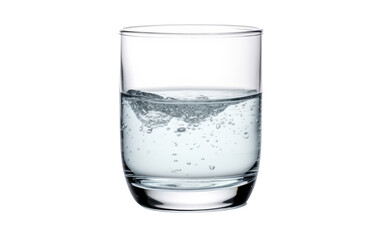 Water in a Clear Glass, Quenching Thirst with Crisp Refreshment on a White or Clear Surface PNG Transparent Background.