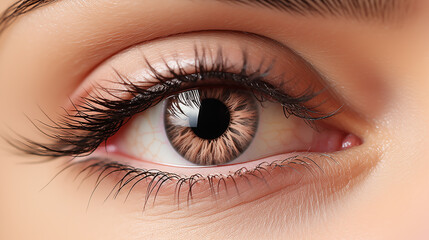 Obraz premium Close up view of beautiful female eye