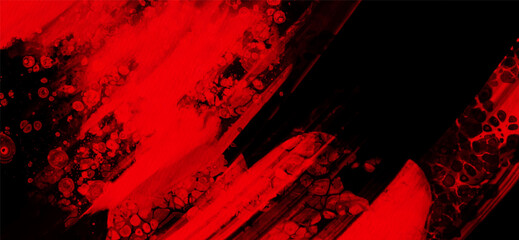 Black red ink brush stroke background. Vector illustration.