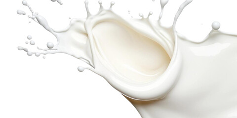 splash of milk on transparent background