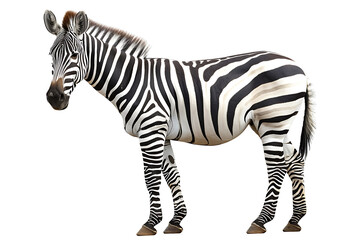 Fototapeta na wymiar Zebra on transparent background PNG
