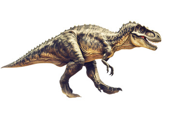 Tyrannosaurus Rex, a 3D-rendered dinosaur, stands tall in this prehistoric illustration