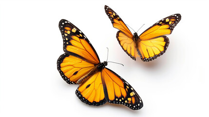 Fototapeta na wymiar Beautiful Butterflie isolated on a white background