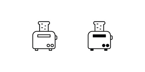 toaster icon with white background vector stock illustration