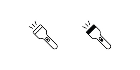 torch icon with white background vector stock illustration