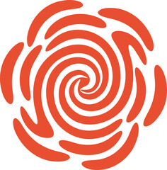 Spiral shape illustration. Circle swirl pattern design element
