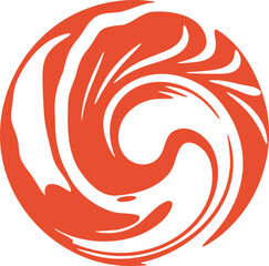 Spiral shape illustration. Circle swirl pattern design element