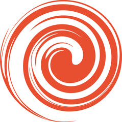 Spiral shape illustration. Circle swirl pattern design element