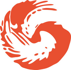 Spiral shape illustration. Circle swirl pattern design element