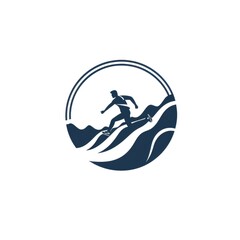 Silhouette of Surfer Riding Wave in Circle