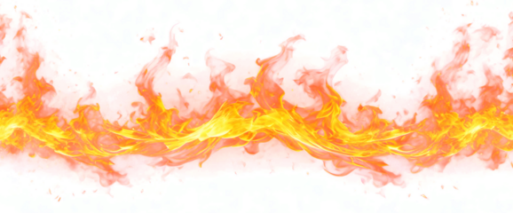Fire flames isolated (background transparent) png with alpha channel