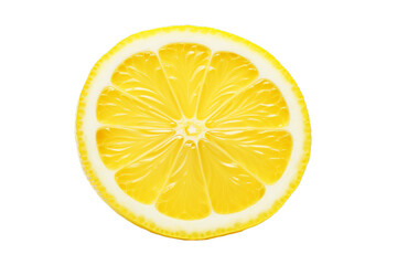 illustration of A lemon cut across photograp, Isolated on transparent PNG background, Generative ai
