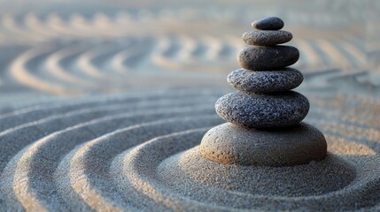 Fototapeta na wymiar Mindful Meditation: Zen-like patterns encourage focused and mindful learning
