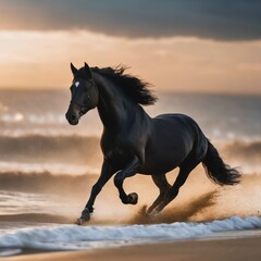 horse on the beach