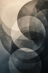 Subtle, overlapping circles in shades of gray, forming a minimalist visual harmony