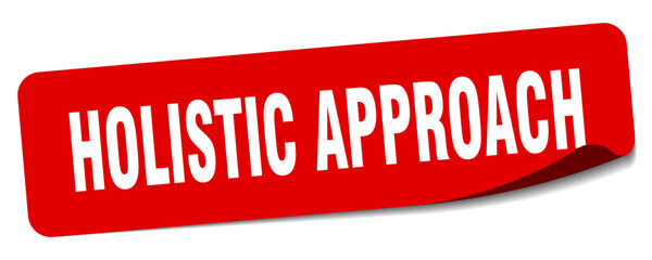 holistic approach sticker. holistic approach label