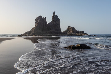 Beach Playa de Benijo on Tenerife