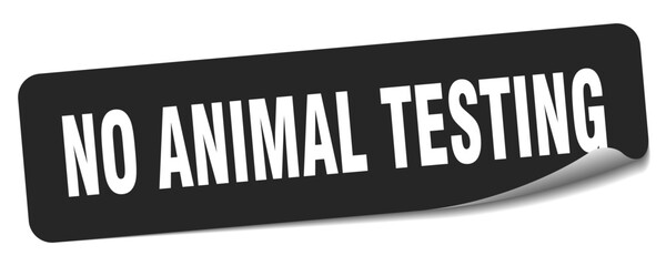 no animal testing sticker. no animal testing label