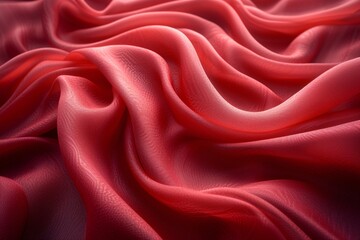 Fashionable Fabric Red Velvet Wave Generative AI