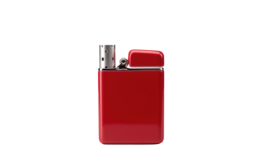 Ignite Your Style with the Red Cigarette Lighter Bold and Striking Design on a White or Clear Surface PNG Transparent Background.