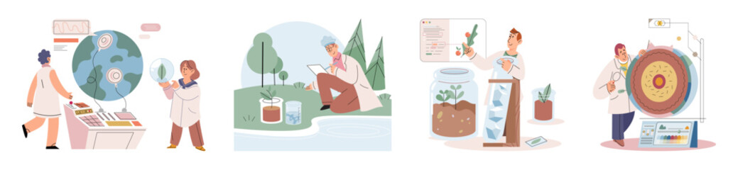 Earth care. Vector illustration. Environmental awareness fosters sense responsibility towards our planet Protecting Earth is shared goal transcends national boundaries Recycling is effective way