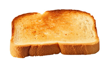 Begin Your Day with the Warmth and Crunchiness of a Freshly Toasted Bread Slice on a White or Clear Surface PNG Transparent Background.
