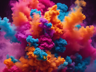 Fototapeta premium Unveiling the Majesty of Fire, Smoke, and Flame Amidst Clouds.