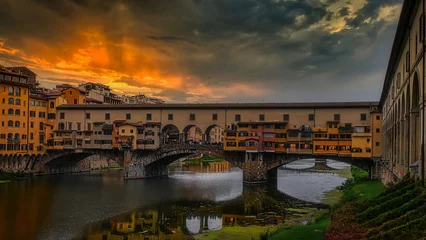 Cercles muraux Ponte Vecchio Vecchio Bridge in Florence, Italy. Ponte Vecchio