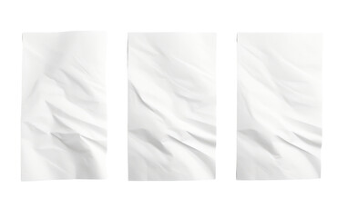 Listen to the Subtle Stories Echoed in Three Folded Pieces of Paper on a White or Clear Surface PNG Transparent Background.