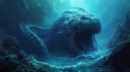 Fototapeta premium underwater monster