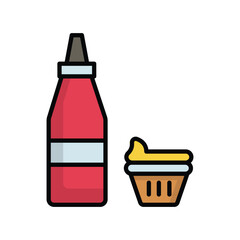 sauce icon with white background vector stock illustration