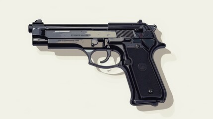 gun on white background