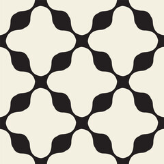 Vector seamless pattern. Modern stylish texture. Composition from regularly repeating geometrical element. Monochrome, simple. Vector illustrations. Black and white pattern.

