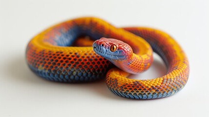 Naklejka premium snake on white background