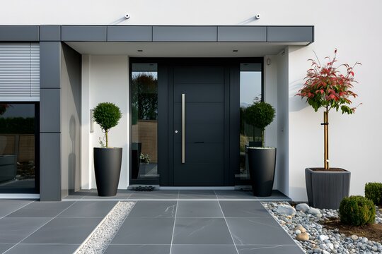 Moderne Haust&uuml;r: T&uuml;rf&uuml;llung