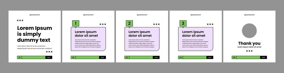 creative carousel template for social media post